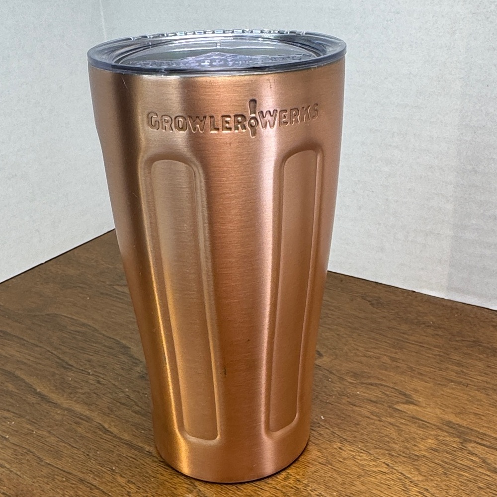 GrowlerWerks uPint Copper Craft Beer Coffee Insulated Tumbler, 16 oz